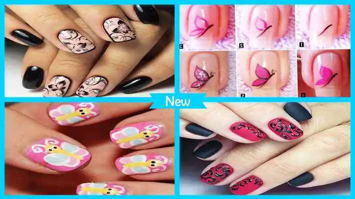 Play Easy Retro Butterfly Nail Art