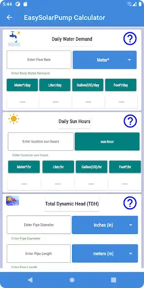 Play EasySolarPump Calculator as an online game EasySolarPump Calculator with UptoPlay