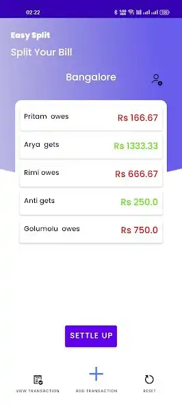Play Easy Split - Split Group Bills as an online game Easy Split - Split Group Bills with UptoPlay