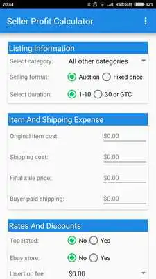 Play eBay Seller Profit Calculator