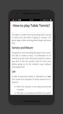 Play EBook For Table Tennis Learning Free