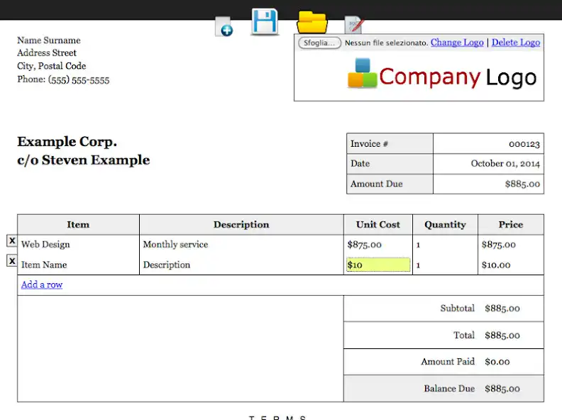 Editable Invoice Droid online game with UptoPlay