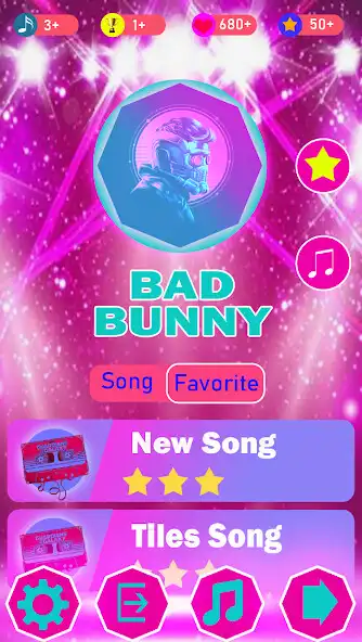 Play EDM Bad Bunny Music Tiles Hop  and enjoy EDM Bad Bunny Music Tiles Hop with UptoPlay