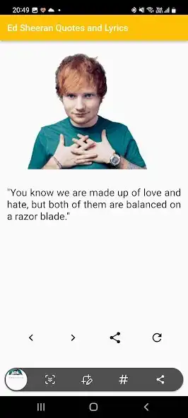 Play Ed Sheeran Quotes and Lyrics  and enjoy Ed Sheeran Quotes and Lyrics with UptoPlay