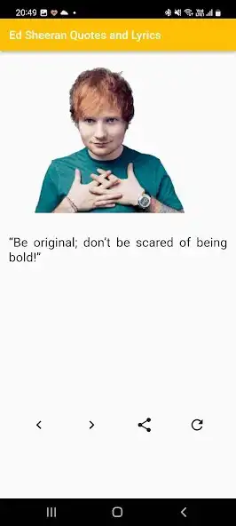 Play Ed Sheeran Quotes and Lyrics as an online game Ed Sheeran Quotes and Lyrics with UptoPlay