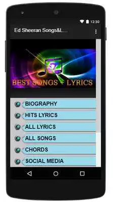 Play Ed Sheeran SongsLyrics