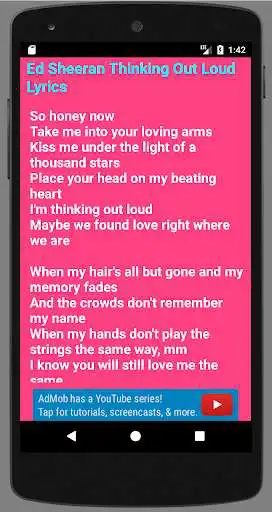 Play APK Ed Sheeran Thinking Out Loud Lyrics  and enjoy Ed Sheeran Thinking Out Loud Lyrics with UptoPlay ph.aliapps.edsheeranthinkingoutloudlyrics