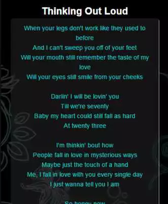 Play Ed Sheeran Top Lyrics