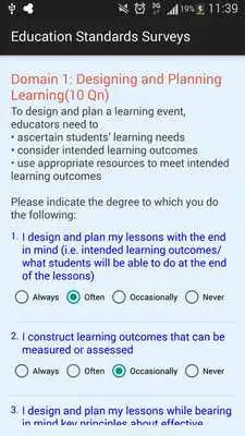 Play Education Standards Surveys