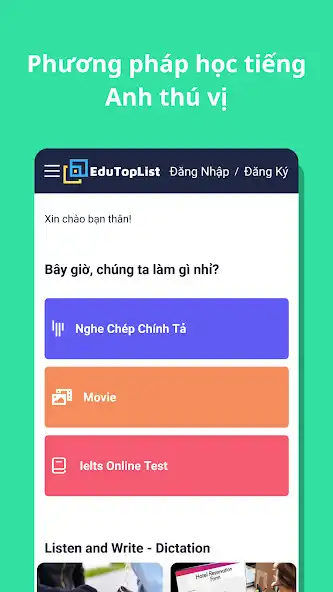 Play EduTopList - Học tiếng Anh  and enjoy EduTopList - Học tiếng Anh with UptoPlay
