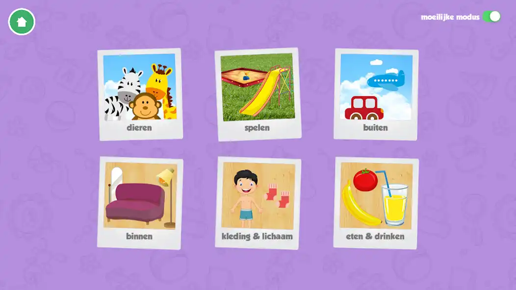 Play Eerste woordjes leren kids spelletje as an online game Eerste woordjes leren kids spelletje with UptoPlay
