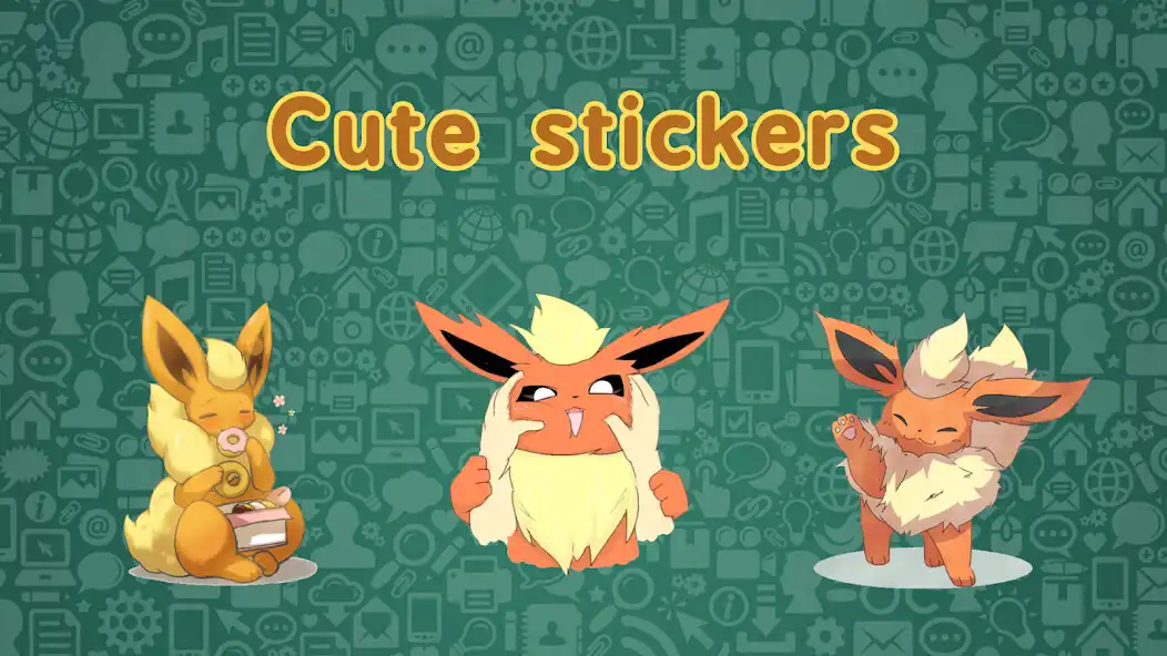 Play Eevee stickers  and enjoy Eevee stickers with UptoPlay
