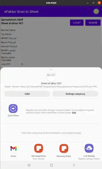 Play eFaktur QR Scan to Sheet as an online game eFaktur QR Scan to Sheet with UptoPlay