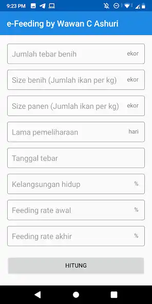 Play e-Feeding (Mudah menentukan kebutuhan pakan ikan) as an online game e-Feeding (Mudah menentukan kebutuhan pakan ikan) with UptoPlay