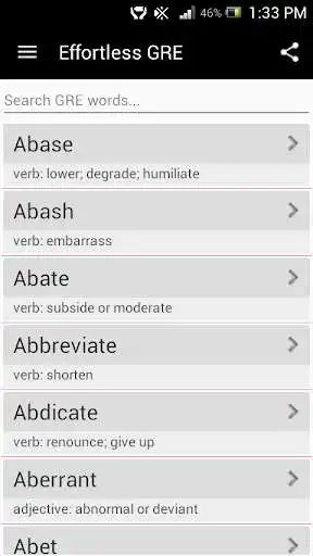 Play Effortless GRE Word Learning  and enjoy Effortless GRE Word Learning with UptoPlay
