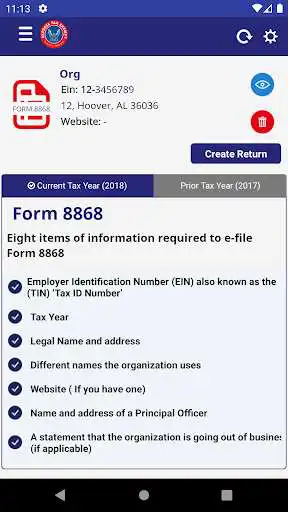 Play E-File Tax Extension Form 8868 as an online game E-File Tax Extension Form 8868 with UptoPlay