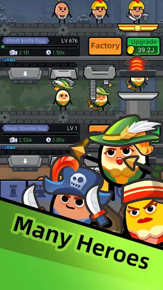 Play Egg Factory - Idle Hero Maker as an online game Egg Factory - Idle Hero Maker with UptoPlay