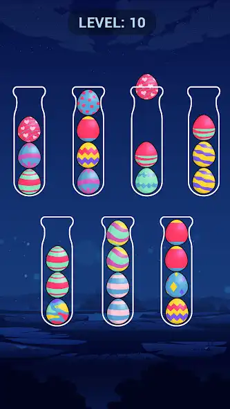 Play Eggs Sort - Color em all  and enjoy Eggs Sort - Color em all with UptoPlay