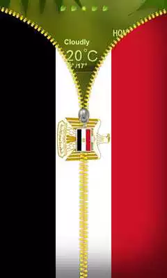 Play Egypt Flag Zipper Lockscreen