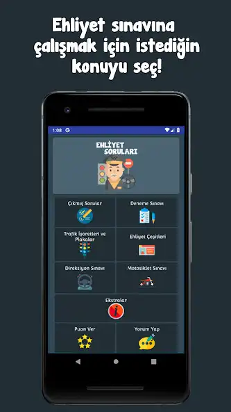 Play Ehliyet Çıkmış Sorular  and enjoy Ehliyet Çıkmış Sorular with UptoPlay