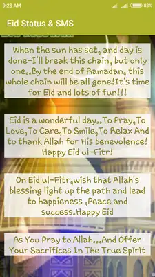 Play Eid SMS  Status 2016