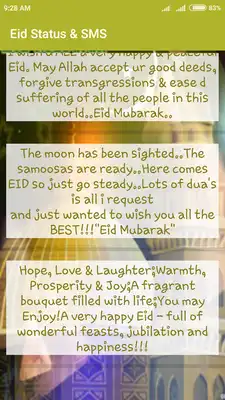 Play Eid SMS  Status 2016
