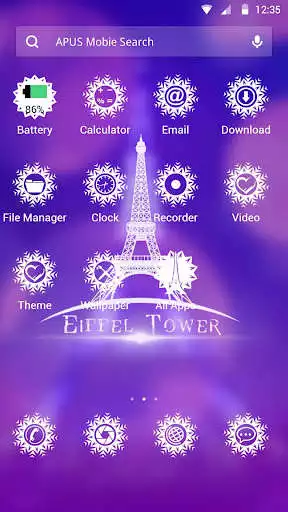 Play Eiffel Romance theme for APUS as an online game Eiffel Romance theme for APUS with UptoPlay