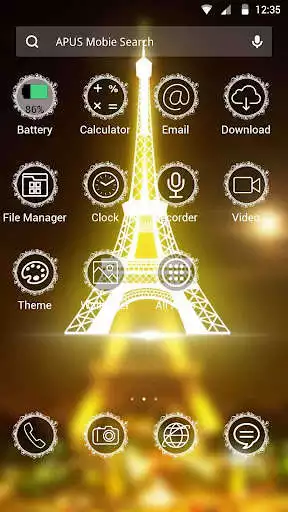 Play Eiffel Tower theme for Apus as an online game Eiffel Tower theme for Apus with UptoPlay