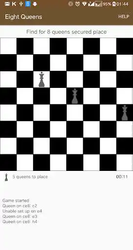 Play Eight Queens as an online game Eight Queens with UptoPlay