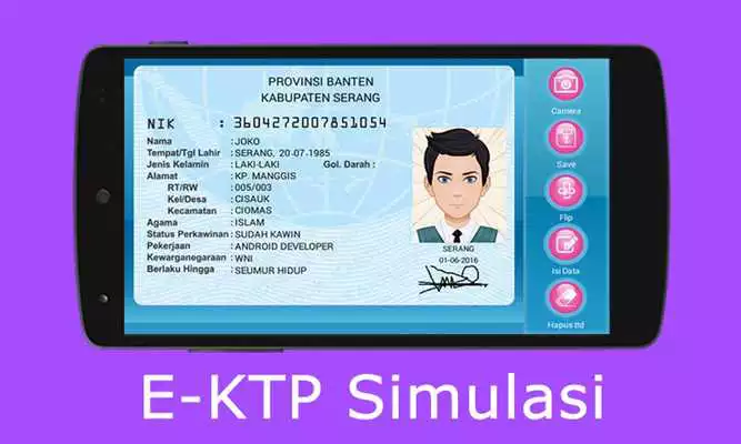 Play E-KTP Simulasi = Bikin KTP Elektronik Sendiri