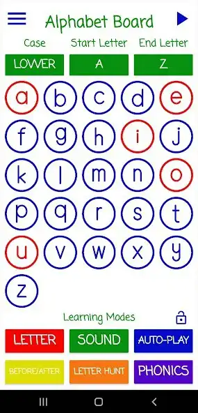 Play EL: Alphabet Learning Board as an online game EL: Alphabet Learning Board with UptoPlay
