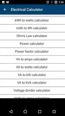 Play Electrical Calculator