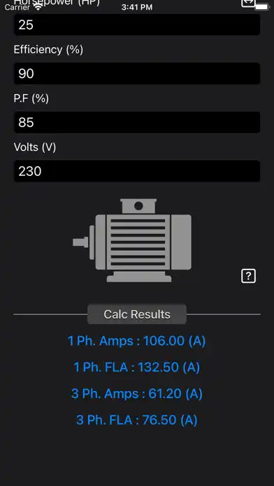 Play Electrical Motor Calculator as an online game Electrical Motor Calculator with UptoPlay