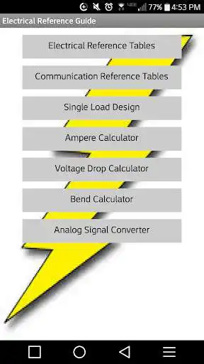 Play APK Electrical Reference Guide  and enjoy Electrical Reference Guide with UptoPlay appinventor.ai_swindjt.DesignGuide