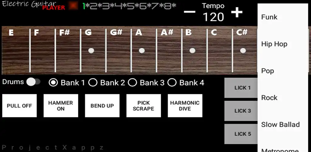 Play Electric Guitar Player as an online game Electric Guitar Player with UptoPlay