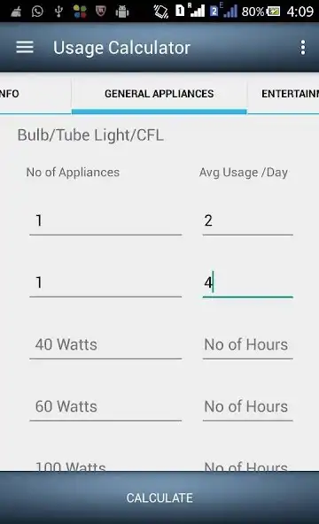 Play Electricity Usage Calculator as an online game Electricity Usage Calculator with UptoPlay
