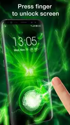 Play Electric Lighting Fingerprint Lock Screen Prank
