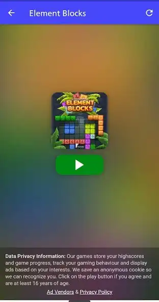 Play ELEMENT BLOCKS PUZZLE as an online game ELEMENT BLOCKS PUZZLE with UptoPlay