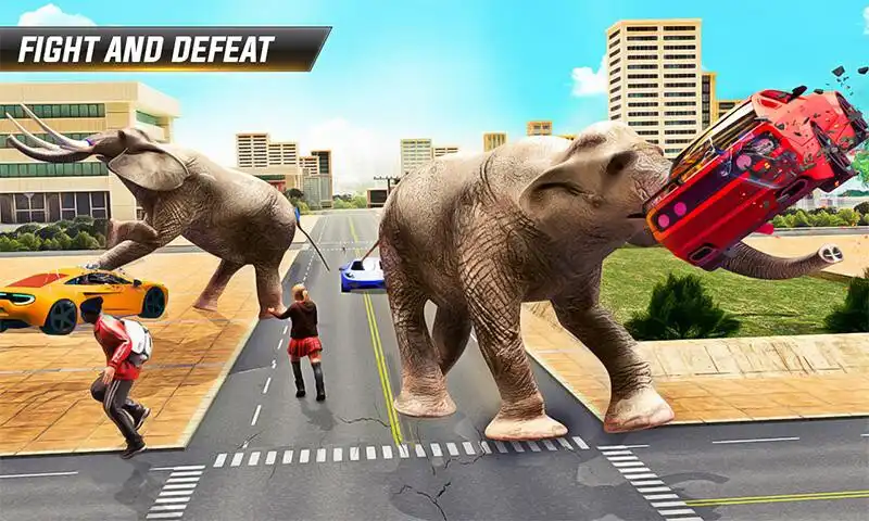 Play Elephant Animal City Rampage as an online game Elephant Animal City Rampage with UptoPlay