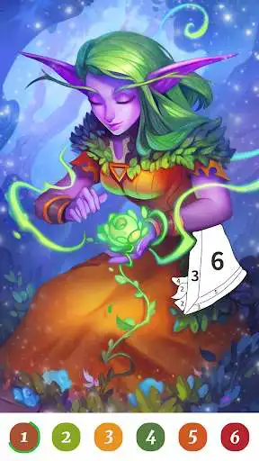 Play Elf Color by Number Paint Game as an online game Elf Color by Number Paint Game with UptoPlay