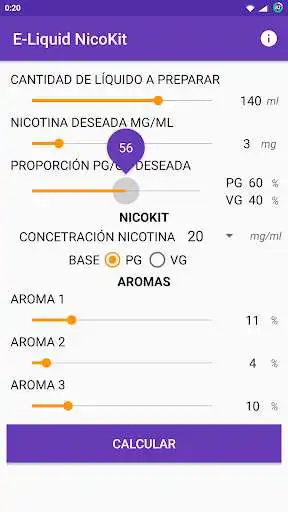 Play APK E-Liquid NicoKit  and enjoy E-Liquid NicoKit with UptoPlay com.androcastellon.androcastellon.calculare_liquid
