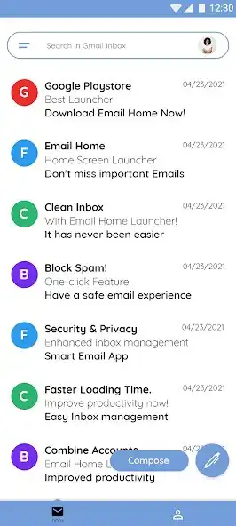 Play Email Home - Email Homescreen as an online game Email Home - Email Homescreen with UptoPlay