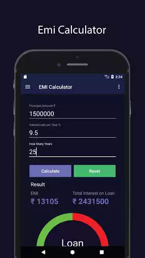 Play APK EMI Calculator - Advanced  and enjoy EMI Calculator - Advanced with UptoPlay com.mishraapp.emicalculator