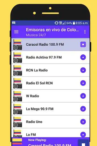 Play Emisoras en vivo de Colombia-Radio FM y AM Gratis as an online game Emisoras en vivo de Colombia-Radio FM y AM Gratis with UptoPlay
