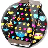 Free play online Emoji Black Screen Lock Theme APK