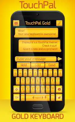 Play Emoji Gold Keyboard Theme