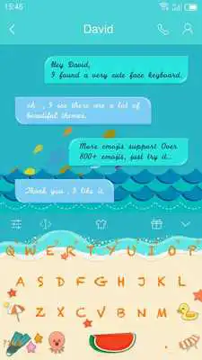 Play Emoji Keyboard-At the Beach
