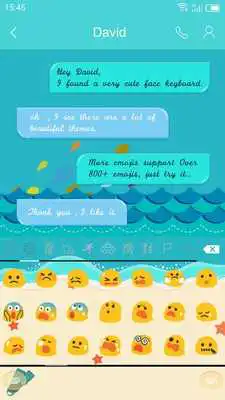 Play Emoji Keyboard-At the Beach