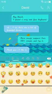 Play Emoji Keyboard-At the Beach