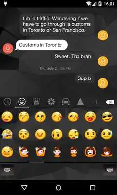 Play Emoji Keyboard-Black and White